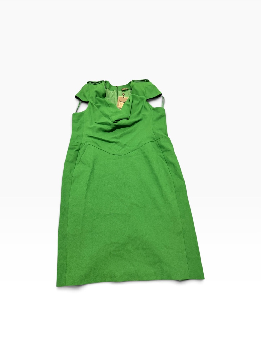 Alexander McQueen Bright Green Cap-Sleeve women Dress,NWT